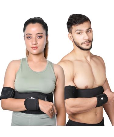 Wonder Care WC -Shoulder Immobilizer Arm Sling Elastic Brace for Clavicle Collar Bone Dislocation Subluxation Shoulder stabilizer Compression Brace After Rotator Cuff Surgery(30"-41") Black Universal(30"-41") - Buy Online on GoSupps.com