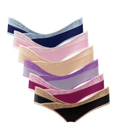 Intimate Portal Maternity Knickers | Pregnancy Postpartum Underwear | Under Bump Cotton Bikini Pants 16 6-pk Lace Delicacy