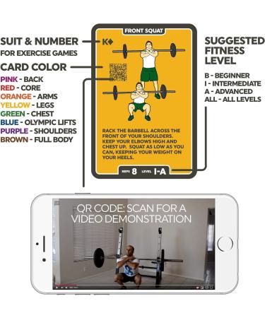 Stack 52 Langbar Exercise Cards - Weightlifting & Strength Training Game | Bodybuilding & CrossFit Workouts | International Shipping Available - Buy Online on GoSupps.com