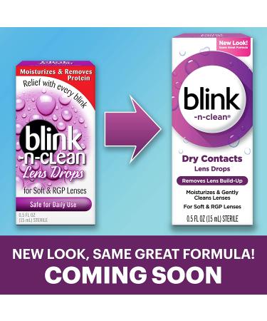 Blink-N-Clean Lens Drops 15mL x 4 Pack - 0.5 Fl Oz x 4 Pack | Eyecare Solution - Buy Online on GoSupps.com