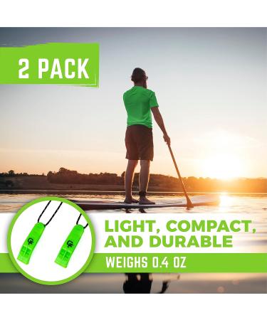 Gradient Fitness Emergency Whistles (2 Pack) - Loud Pealess Survival Whistle with Lanyard & Clip | Safety Access for Swimming, Boating, Hiking - Buy Online on GoSupps.com