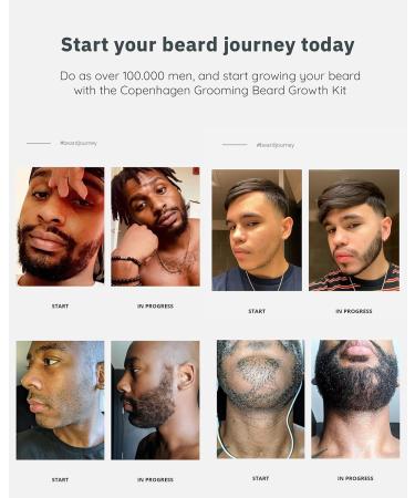 Copenhagen Grooming Beard Growth Kit - Beard Roller, Cleanser, Activator Serum, Oil & Comb for Men - 50 Days Supply - Buy Online on GoSupps.com