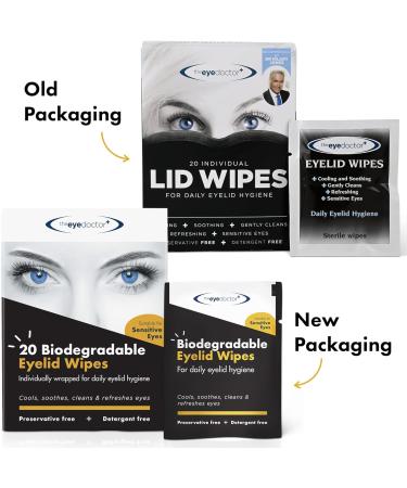 200 Count Eye Doctor Biodegradable Eyelid Wipes for Sensitive Eyes - Dry Eyes, Blepharitis & MGD Relief - Preservative Free - Buy Online on GoSupps.com