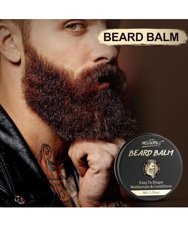 Beard Grooming Kit 6pcs Gift for Men for Valentine's Day Christmas Father's Day Birthdays Beard Wash Shampoo Beard Oil Beard Balm Beard Comb Brush Scissors - Buy Online on GoSupps.com