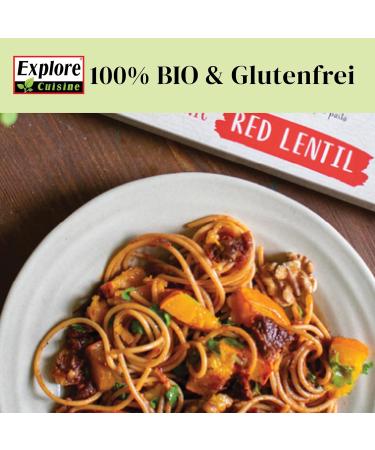 EXPLORE CUISINE Explore Cuisine - Red lentil spaghetti organic vegan gluten free 250g - Buy Online on GoSupps.com