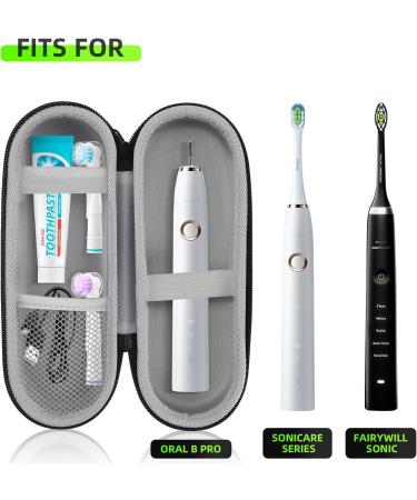Rymall Travel Case for Oral-B & Philips Sonicare Electric Toothbrush - 2-Piece Set with Accessories Storage - Must-Have Travel Essentials - Buy Online on GoSupps.com