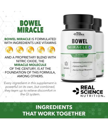 Bowel Miracle: Natural Solution for Gut Health and Abdominal Discomfort by Real Science Nutrition - Buy Online on GoSupps.com