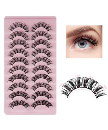 Individual Lash Extensions - Natural Look Cluster Lashes 80pcs D Curl for DIY Open Eyes 10 Pairs - Shop Now - Buy Online on GoSupps.com