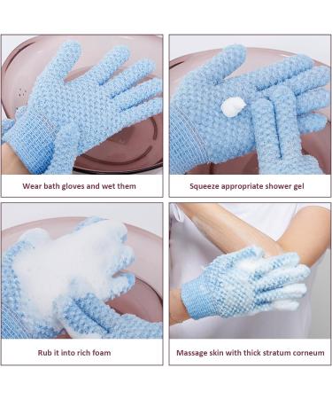 WIFUN Exfoliating Gloves - 8 PCS Deep Body Scrub Mitt for Dead Skin Removal - Shower Scrubbing Gloves for Men and Women (Green Blue Pink Purple) - Buy Online on GoSupps.com