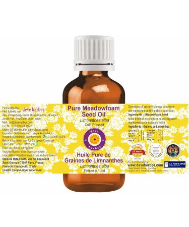 Deve Herbes Pure Meadowfoam Seed Oil (Limnanthes alba) Cold Pressed 30ml (1 oz) - Buy Online on GoSupps.com