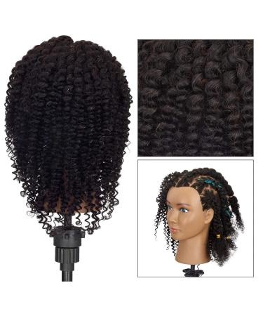 Neverland 16 Inch Afro Frisierkopf - 100% Real Hair Training Head for Hairdressers | Cosmetology Styling Dummy with Bracket - Buy Online on GoSupps.com