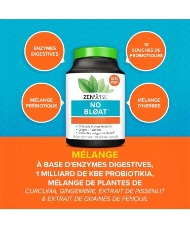 Zenwise No Bloat (Digestive Enzymes) 160 Capsules Gluten Free Soy Free Non-GMO - Buy Online on GoSupps.com