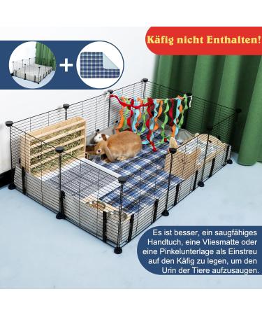Buy Mfsdai Waterproof Oxford Fabric Guinea Pig Habitat - Washable Bed Linen & Pipi Pads for Rabbits & Hamsters (91x60x10cm Gray) - International Shipping Available - Buy Online on GoSupps.com