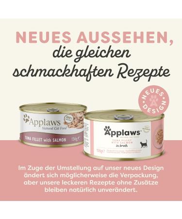 Buy Applaws Cat Tin Tuna Fillet with Salmon in Broth - 24x156g | Premium Cat Food | Ships Worldwide - Buy Online on GoSupps.com