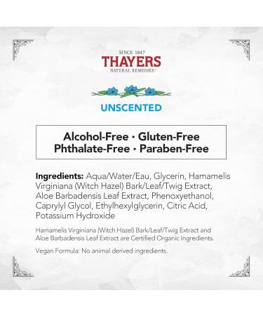 THAYERS Alcohol-Free Witch Hazel Unscented Face Toner Skin Care with Aloe Vera Natural Gentle Facial Toner for All Skin Types Duo Pack (2 x 355mL) - Buy Online on GoSupps.com