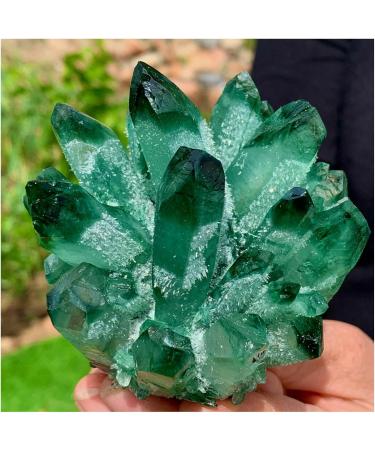 Natural Crystal Rough Crystal Cluster Natural Green Phantom Crystal Cluster Ornament (Size : 500-600g) - Buy Online on GoSupps.com