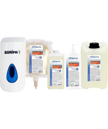 Sorifa Laboratory HPderm cleansing gel without perfume frequent washing sensitive or reactive skin hands and body with protective soy proteins pH neutral without soap bag 800 ml - Buy Online on GoSupps.com