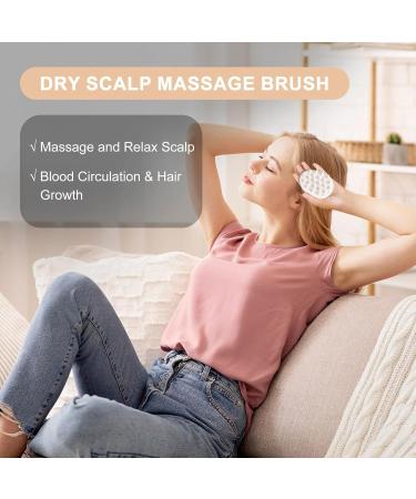 Aimike Organic Scalp Massage Brush - Stimulate Hair Growth & Reduce Dandruff | Head Massage Brush for Wet & Dry Hair - Baby Blue - Buy Online on GoSupps.com
