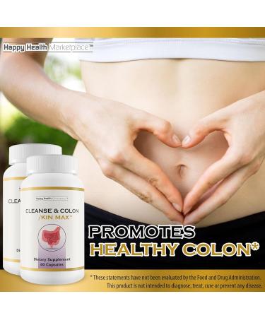 Cleanse & Colon Kin Max | Best Colon Cleanse Detox with Probiotics for Men & Women | Natural Colon Cleanse & Detox Solution - Buy Online on GoSupps.com