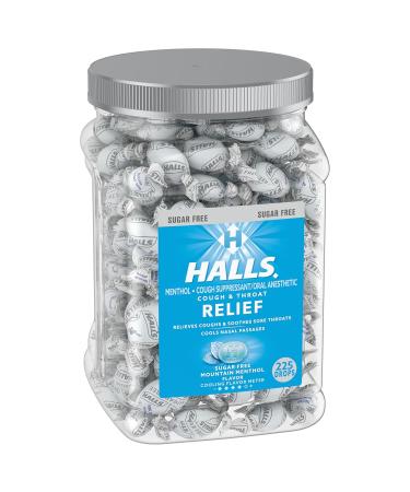 Halls Relief Mountain Menthol Sugar Free Cough Drops Bulk Cough Drops 225 Drops - Buy Online on GoSupps.com