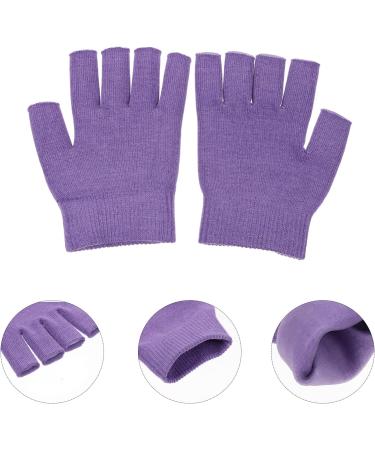Lurrose Ladies Mittens Fingerless Moisturizing Gloves for Women Moisturizing Gloves Day Night Instantly Repair Eczema Cotton Gloves Dry Hands for Dry Rough and Cracked Hands Womens Mittens Purple - Buy Online on GoSupps.com