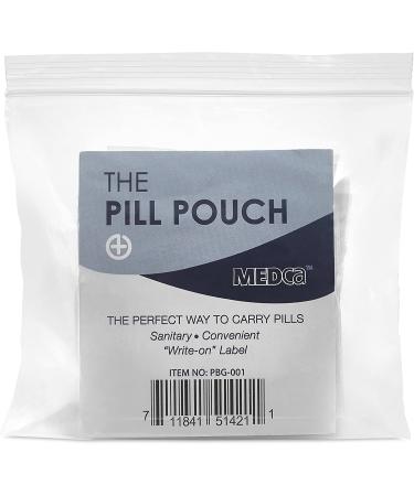 Pill Pouch Bags (Pack of 100) - Disposable Travel Pill Baggies w/ Labels - 3x2.75 - Buy Online on GoSupps.com