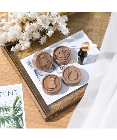 Zhehao 4 Pack Cat Theme Wood Car Essential Oil Diffuser Set - Aromatherapy Diffuser for Home Office Car Yoga & More - Buy Online on GoSupps.com