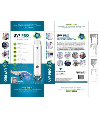 Versativ UV-C Sanitizing Wand: Portable Folding UVC Light for 99% Germs & Bacteria Sterilization - Buy Online on GoSupps.com