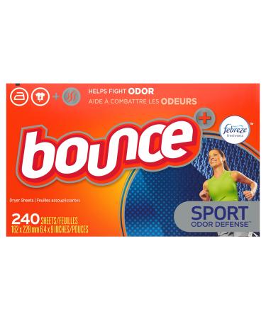 Bounce Plus Febreze Sport Odor Defense Fabric Softener Dryer Sheets, 240 Count 1