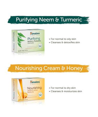 Himalaya Cleansing Bar Soaps Variety Pack - Neem & Turmeric, Almond Cream & Honey, Cucumber - 4.41 oz (12 Pack) - Buy Online on GoSupps.com