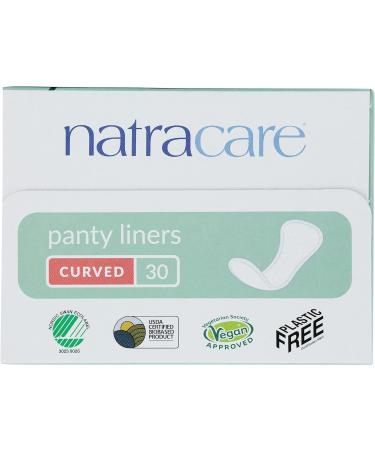Natracare Organic Curved Panty Liners - 30 Count Pack, 100% Organic Cotton - Buy Online on GoSupps.com