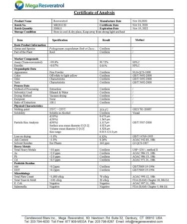 Mega Resveratrol Powder Pharmaceutical Grade 99% Pure Micronized Trans-Resveratrol 60 Grams Powder Purity Certified. Excipients Free. - Buy Online on GoSupps.com