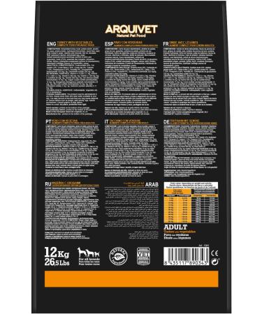 ARQUIVET - GRAIN FREE - Croquettes for adult dogs - Turkey with vegetables - 2 kg - Buy Online on GoSupps.com