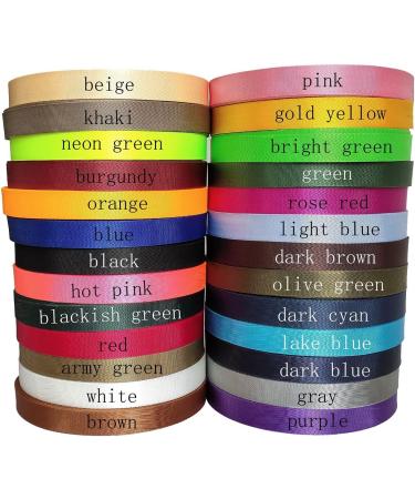 Yo-Yo2015 1 Inch Nylon Webbing Strap - 30 Yards | Durable Flat Nylon for Backpacks, Pet Leashes, Gardening Crafts - Black 01011 - Buy Online on GoSupps.com