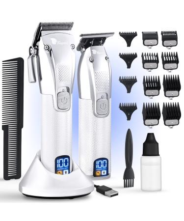 Fagaci Professional Hair Clippers for Men Set Turbo Power with Precise Cutting, Barber Clippers for Hair Cutting, Cordless Hair Clippers and Trimmers Set, Maquina de Cortar Cabello, Haircut Barber Kit