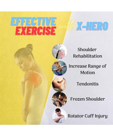 X-Hero Shoulder Pulley Exercise & Arm Rehab System for Physical Therapy - Over The Door Pulley for Frozen Shoulder Relief - Buy Online on GoSupps.com