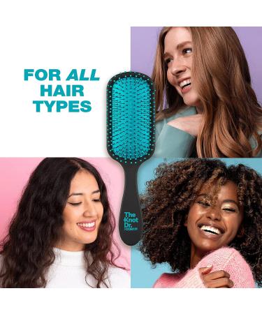 The Knot Dr. Mini Hair Brush for Wet and Dry Detangling | Removes Knots and Tangles | All Hair Types | Black/Blue - Mini - Buy Online on GoSupps.com