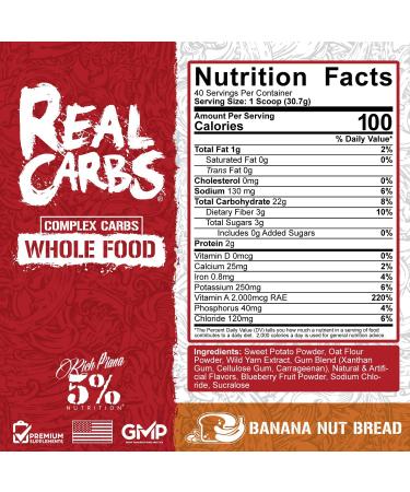 Real Carbs - Legendary Series Banana Nut Bread - 1842g - Buy Online on GoSupps.com