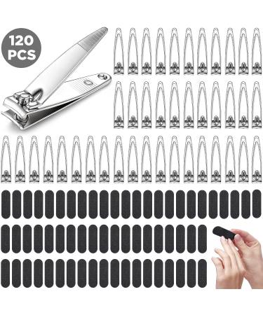 120 Pcs Stainless Steel Nail Clippers & File Set - Manicure/Pedicure Kit for Beauty Salon - Buy Online on GoSupps.com