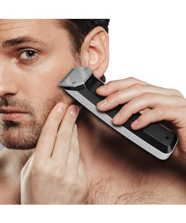 Groom Essentials Electric Hair and Beard Trimmer for Men - Cordless Grooming Kit with Charging Base Rechargeable Sideburn Trimmer 4 Trimming Guides & LED Indicator for Precision Grooming - Buy Online on GoSupps.com