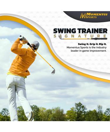 MOMENTUS Weighted Golf Swing Trainer - Shortened 7 Iron for Improved Accuracy and Speed - 48 oz - Buy Online on GoSupps.com