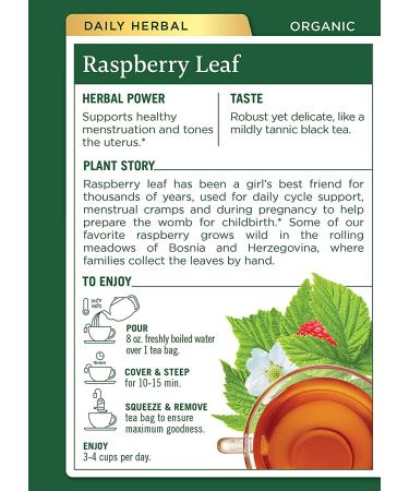 Traditional Medicinals Organic Raspberry Leaf Tea - 32 Tea Bags (Pack of 2) - Buy Online on GoSupps.com