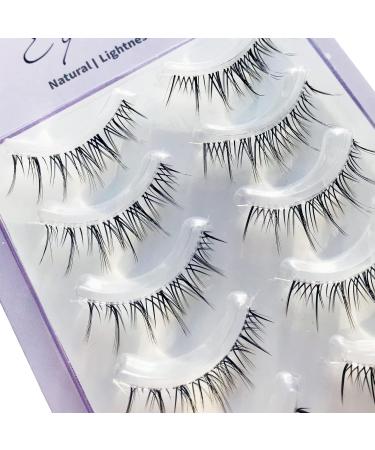 Manga Lashes Clear Band | 3D Spiky Anime Wispy False Eyelashes - 5 Pack - Buy Online on GoSupps.com