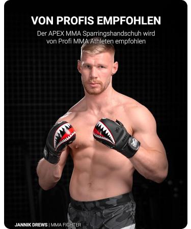 Phantom MMA Gloves APEX | Professional Sparring Boxing & Freefight Gloves - Black S/M | International Shipping - Buy Online on GoSupps.com