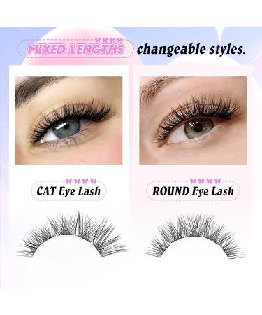 Lash Clusters 72Pcs Eyelash Extension Individual Volume Lashes 10-12-14-16MM D Curl DIY Fluffy Extension by JIMIRE - Cluster Lashes in Boxes - Buy Online on GoSupps.com