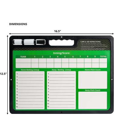 Murray Sporting Goods Premium Coaches Clipboard | Double-Sided Dry Erase Board - Ideal for Basketball, Baseball, Soccer, Football, Hockey | Marker Included - Buy Online on GoSupps.com