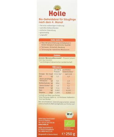 Holle Organic Baby Porridge Semolina - Pack of 3 (3 x 250g) | Buy Premium Baby Food Online - Buy Online on GoSupps.com