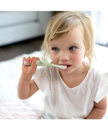 Dr. Brown's Infant-to-Toddler Training Toothbrush Set - Mint Elephant & Fluoride-Free Strawberry Baby Toothpaste for 0-3 Years - Buy Online on GoSupps.com