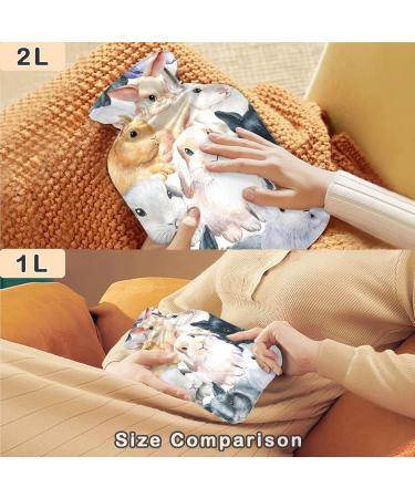 Naanle 2L Hot Water Bottle with Animal Rabbit Cover | Pain Relief & Cold Therapy | Back Hand Foot Warmer - Buy Online on GoSupps.com