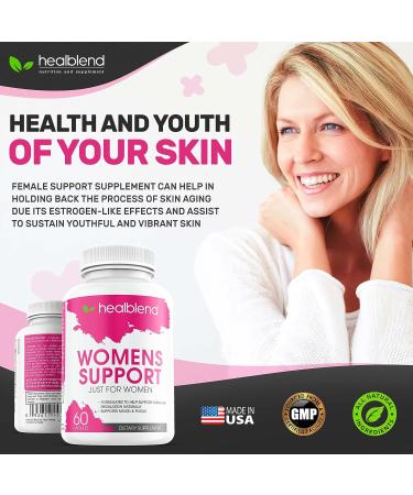 Women's Support Complex - Hormone Regulation Supplement for Menopause - 60 Capsules - Buy Online on GoSupps.com